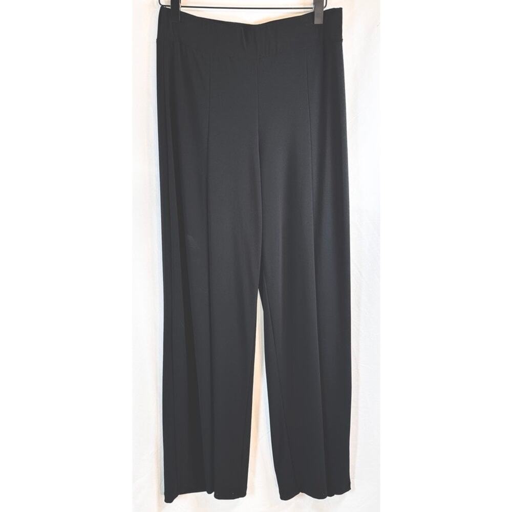 Last Tango Black Wide-Leg Pants L – Soft Stretch Flowy Fit, Y2K Lounge Vibes